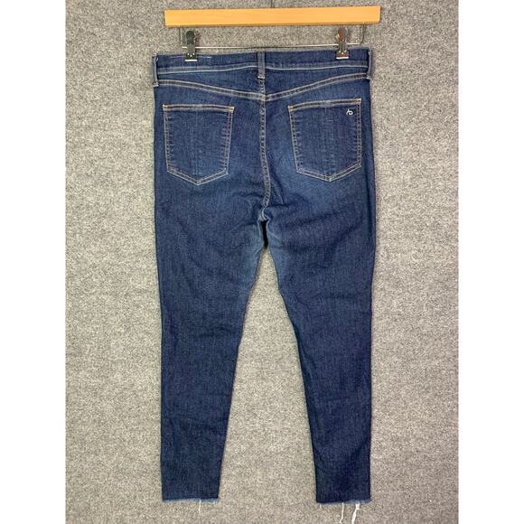 Rag & Bone Womens Blue Denim 10inch ankle Skinny Leg‎ Jeans Size 32 - Picture 2 of 12